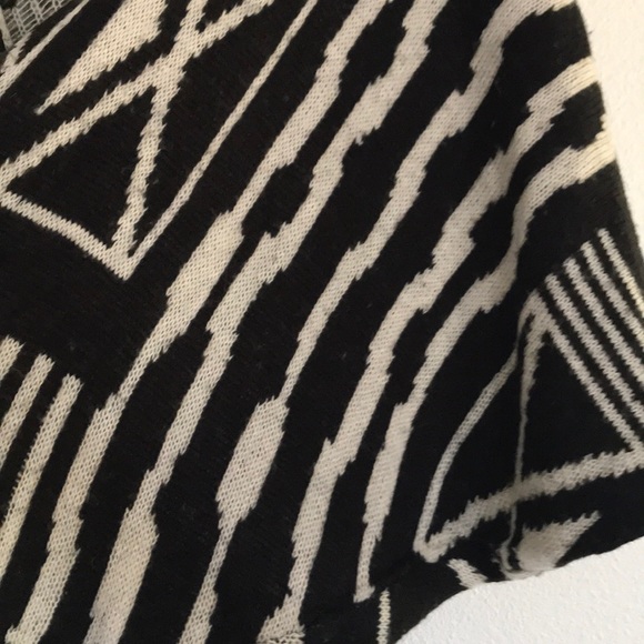 Nordstrom BP black white open sweater cardigan aztec sweater oversize kimono S - Picture 9 of 16
